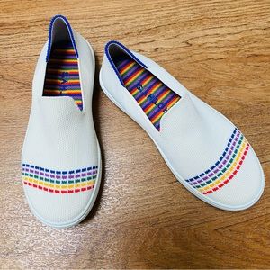 Rothy’s White Rainbow Kid’s Sneaker
